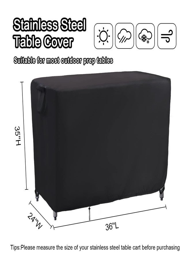 Kingling Outdoor Prep Table Cover, Waterproof Stainless Steel Table Covers Metal Table Cover Protection for Patio Kitchen Prep Work Tables - 36''L x 24''W x 35''H - Image 2